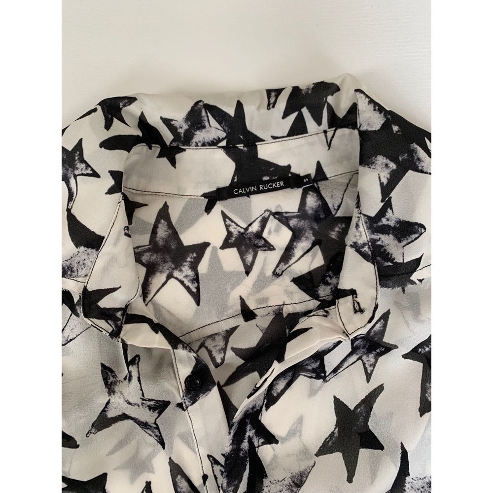 Calvin Rucker sheer button down blouse - Picture 4 of 4